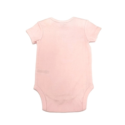 Short Sleeve Length cm Pink Soft Cotton Knitted Round Neck Snap Button Baby Rompers