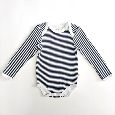 Unisex Snap Button Closure Organic Cotton Infants Long Sleeve Bodysuit Baby Clothes Romper