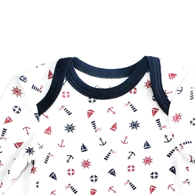 Unisex Snap Button Closure Organic Cotton Infants Long Sleeve Bodysuit Baby Clothes Romper