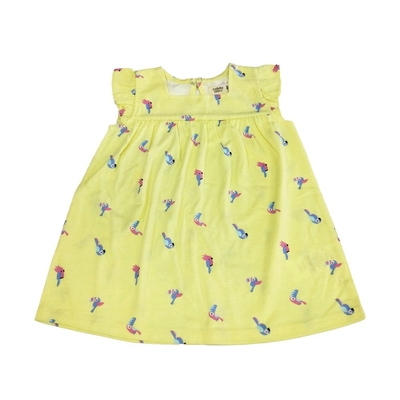 Carton Pattern Off-shoulder Sleeveless Summer Cotton Casual Skirt for Toddler Girls
