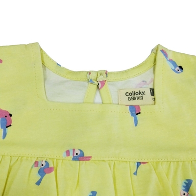 Carton Pattern Off-shoulder Sleeveless Summer Cotton Casual Skirt for Toddler Girls