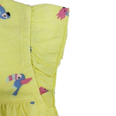 Carton Pattern Off-shoulder Sleeveless Summer Cotton Casual Skirt for Toddler Girls