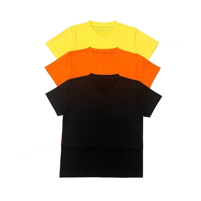 Solid Pattern O-neck Cotton Polyester Jersey Baby Boy T-shirt for 9-12 Months Summer