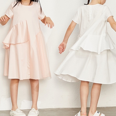 High Grade O-neck Layered Boutique Lace Cotton Baby Girl Dresses for Infants Toddlers