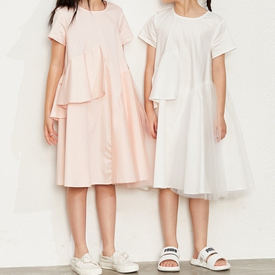 Regular Sleeve Style Layered Dress Knee-length Tulle Baby Girl Dress for Birthday Party