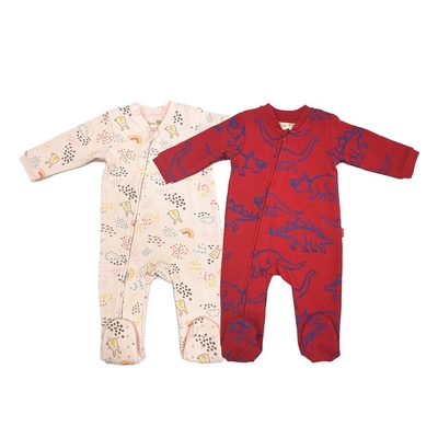 Infants Toddlers Autumn Pink Knitting Long Sleeve Bodysuit Clothing Rompers With Zipper