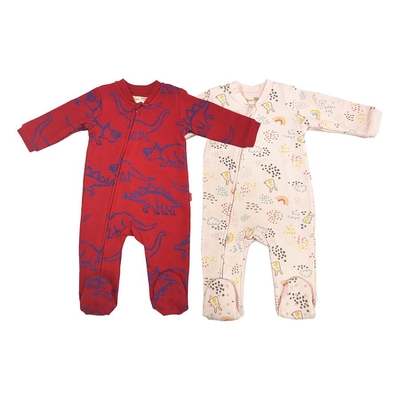 Infants Toddlers Autumn Pink Knitting Long Sleeve Bodysuit Clothing Rompers With Zipper