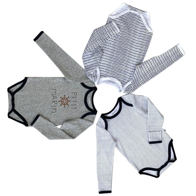 100% Cotton Sublimation Romper Jumpsuit for Babies Long Sleeve Bodysuit Onesie in Bulk