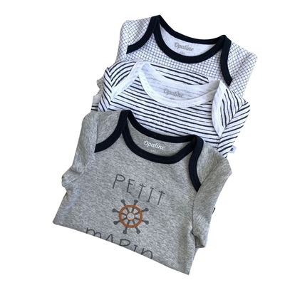 100% Cotton Sublimation Romper Jumpsuit for Babies Long Sleeve Bodysuit Onesie in Bulk
