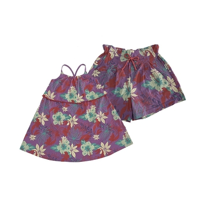 2022 England Style Cotton Lovely Sling Floral Kids Clothing Sets for Girls Custom Sling