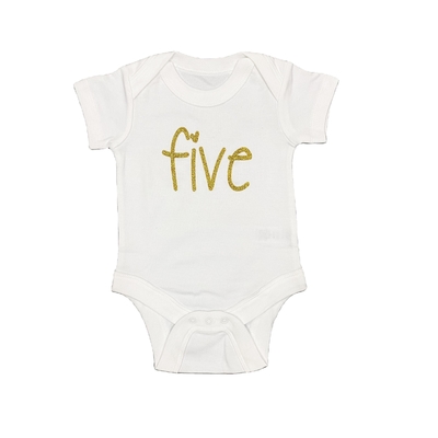Support 7 Days Sample Order Lead Time Baby Clothing Rompers Gift Set with Gold Printing