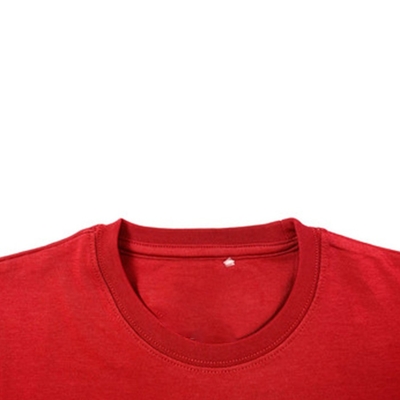 Stylish Knitting Children Boys Crewneck Red Casual Sports Plain T-shirt Short Sleeve