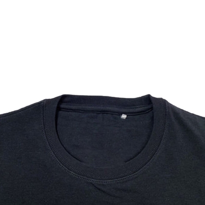 Summer Embroidered Black Knitting Crewneck Boys T-shirts Short Sleeve Personnalisable
