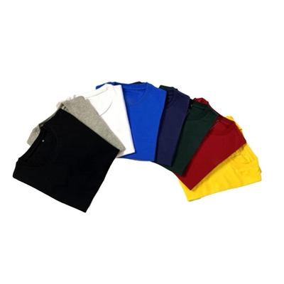 Summer Embroidered Black Knitting Crewneck Boys T-shirts Short Sleeve Personnalisable