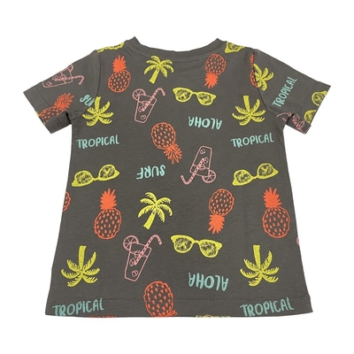 12 Years of Experience Fashion Print Boys T Shirt Anti-pilling Black Kids 100% Cotton