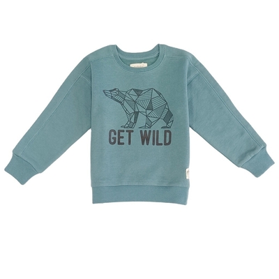 Custom Girls Pullover Fleece Sweatshirt with Rubber Printing and Print Pattern