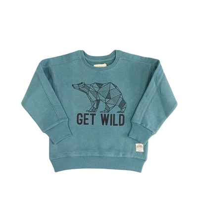 Custom Girls Pullover Fleece Sweatshirt with Rubber Printing and Print Pattern