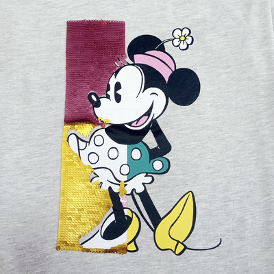 100% Cotton Kids T-Shirts Oversize Long Sleeve Girls T-Shirts with O-Neck Collar