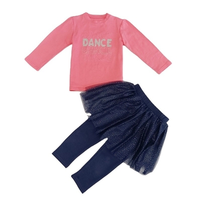 Stylish and Comfortable 2pcs Baby Girl Clothing Set 100% Cotton for Outdoor Wear