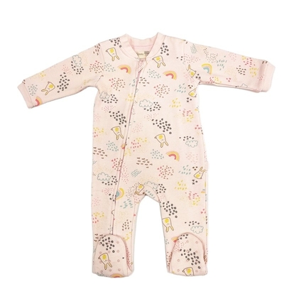 Cotton Baby Romper Sets with Footed Design Customized Color Newborn Sleeper Bodysuit