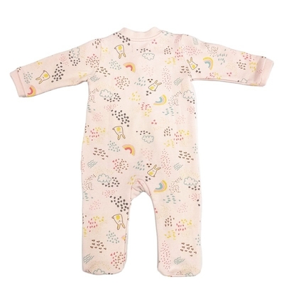 Customized Color Baby Clothing Romper with Zipper Closure Long Sleeves Bodysuits