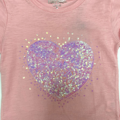 100% Combed Cotton Girl's Beaded Embroidered Short Sleeve Summer T-Shirt Slub Jersey