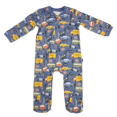 Newborn Bodysuit Rompers with Zipper Close and Printing Pattern in Customized Color