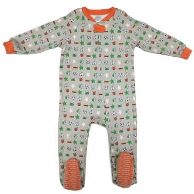 Infants Toddlers Winter Full Print Cotton Footie Pajamas for Unisex Baby Sleepwear