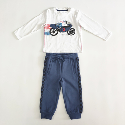 2pcs Cartoon Print Baby Boys' Clothing Set Comfortable Kids Clothes for All Seasons