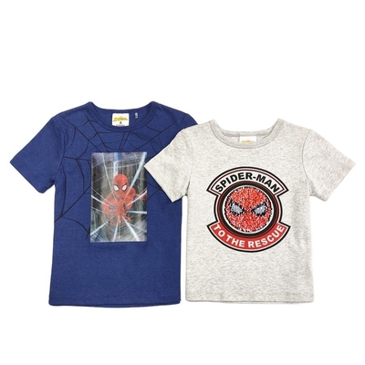 Sequin Glitter Spider-Man Print Kids T-Shirt Short Sleeve O-Neck Casual Children's Tee