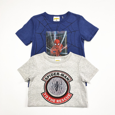 Sequin Glitter Spider-Man Print Kids T-Shirt Short Sleeve O-Neck Casual Children's Tee