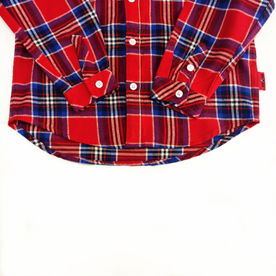 Embroidery Decoration Polo Neck Children Boy Shirt with Funny Pocket Kids Boy Blouse