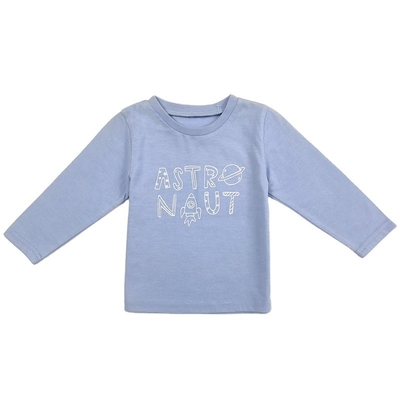 O-Neck  Boys and Girls Long Sleeve White Baby T-Shirt Cartoon Cotton Baby Clothing