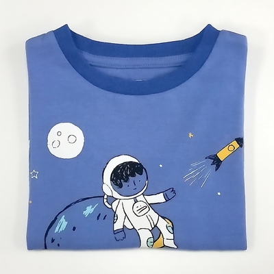 Combed Cotton Carton Print T-Shirts 100% Cotton Baby Styles Boys Clothing Toddler Shirts