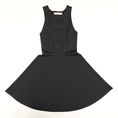Style Sleeveless Elegant Black Little Girl Kids Party Dress 92% Polyester 8% Spandex