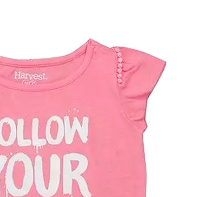 Print Pattern Type O-neck 100% Cotton Baby T-shirts Girl Tops for Newborns in Summer