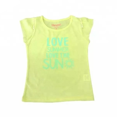 Print Pattern Type O-neck 100% Cotton Baby T-shirts Girl Tops for Newborns in Summer