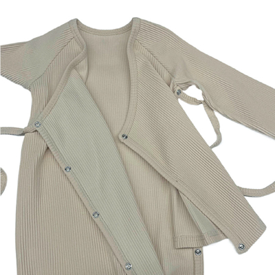 Button Closure Winter Season Infant Pajamas with Full Snap Opening and Long Sleeve