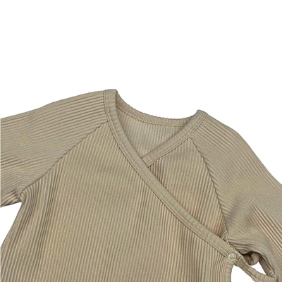 Button Closure Winter Season Infant Pajamas with Full Snap Opening and Long Sleeve