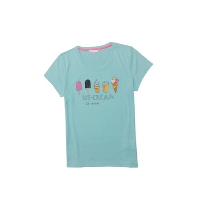 Short Sleeve Print Pattern Women's Cotton T-shirt for Custom Design and Sportswear