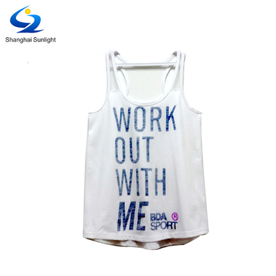 Lightweight 140gsm-210gsm Ladies Singlet Tops Made of 100% Cotton for Casual Sport