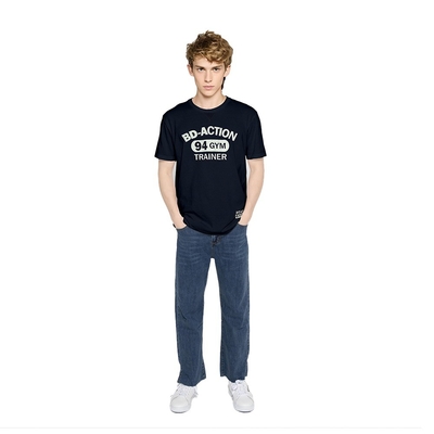Personalized Black 100% Cotton Men's T-shirt with Lightweight and Breathable Design
