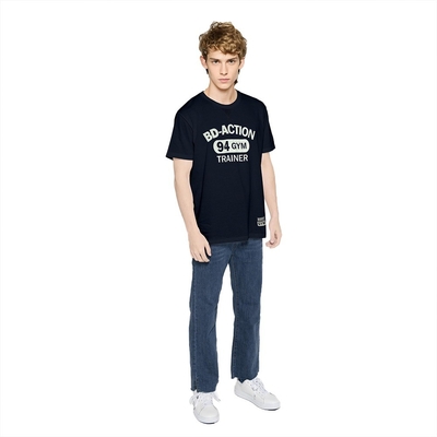 Personalized Black 100% Cotton Men's T-shirt with Lightweight and Breathable Design