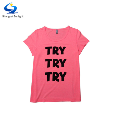 Plus Size Print Women T-shirt with Short Sleeve in Fashion Design and Eco-Friendly