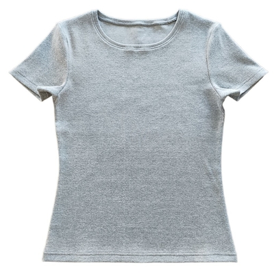 Customize Women T-shirt Cotton Spandex Rib Basic T-shirts For Women Soft Hand Feel