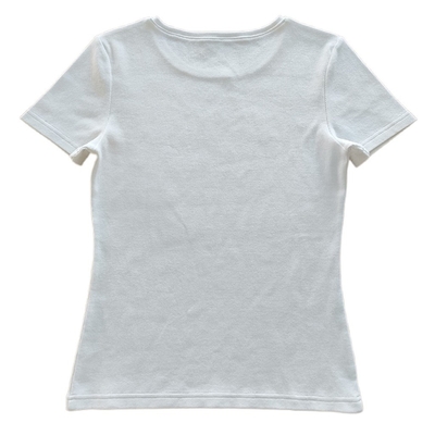 Customize Cotton Spandex Rib T-Shirts for Women Ladies Basic Style Round-Neck T-Shirts