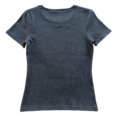 Plain Dyed Cotton Spandex 2*2 Rib Women's T-shirts with Modern and Basic Style Design