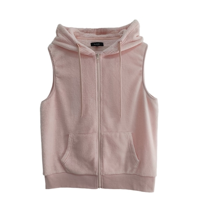 Custom Woman Hoodie Soft Hand Feel Women Zipper Hoodie 240gsm Coral Velvet Vest Hoodies