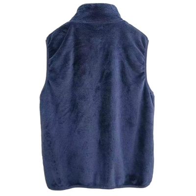 Plus Size Men's Coral Velvet Sleeveless Hoodie with Soft Hand Feel and Custom Logo