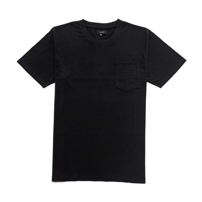 Anti-wrinkle Oversize Men's Front Pocket T-shirt Custom Designer Plain Cotton T-shirt